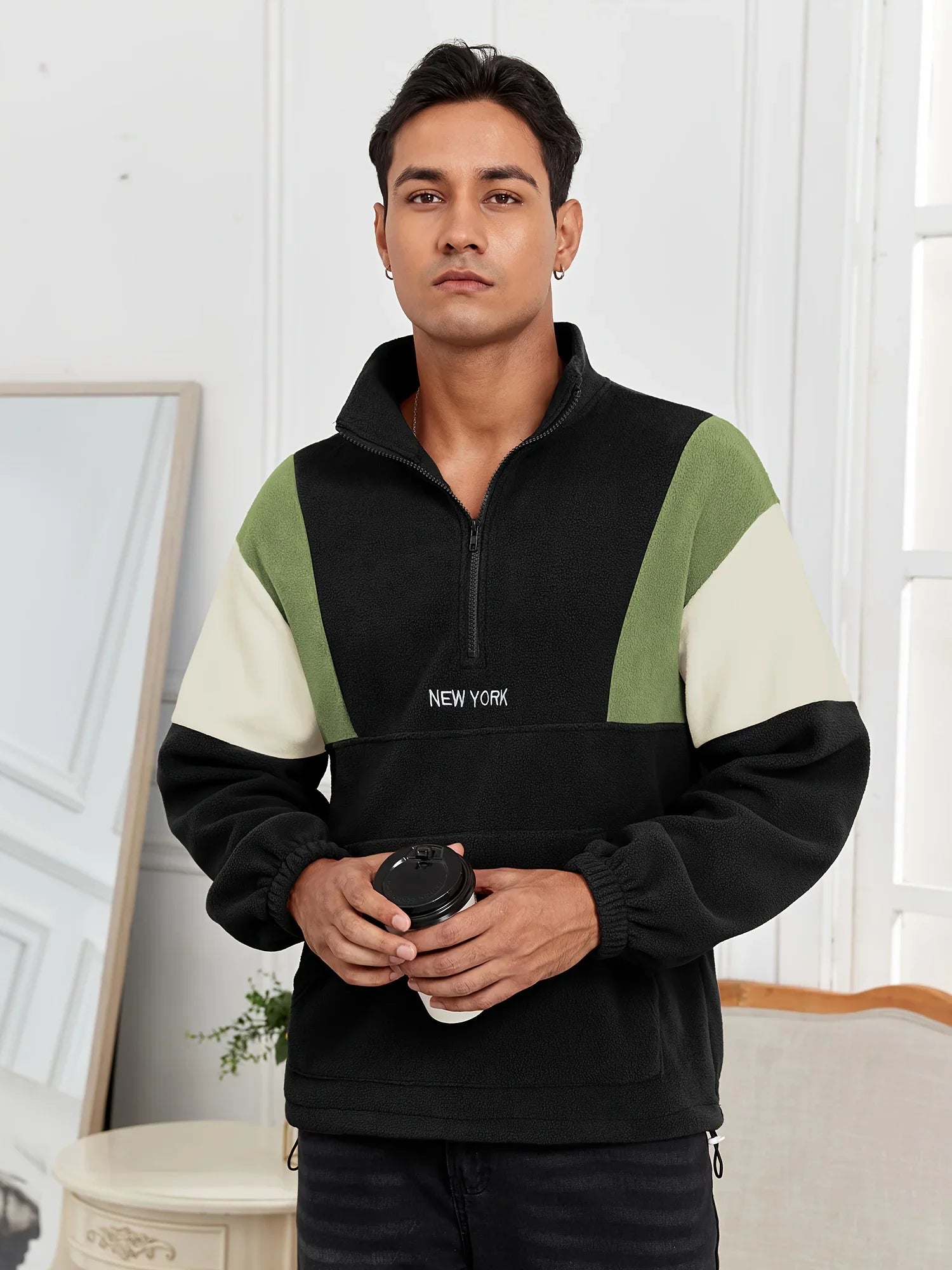 Fleece Half Zip Hoodie